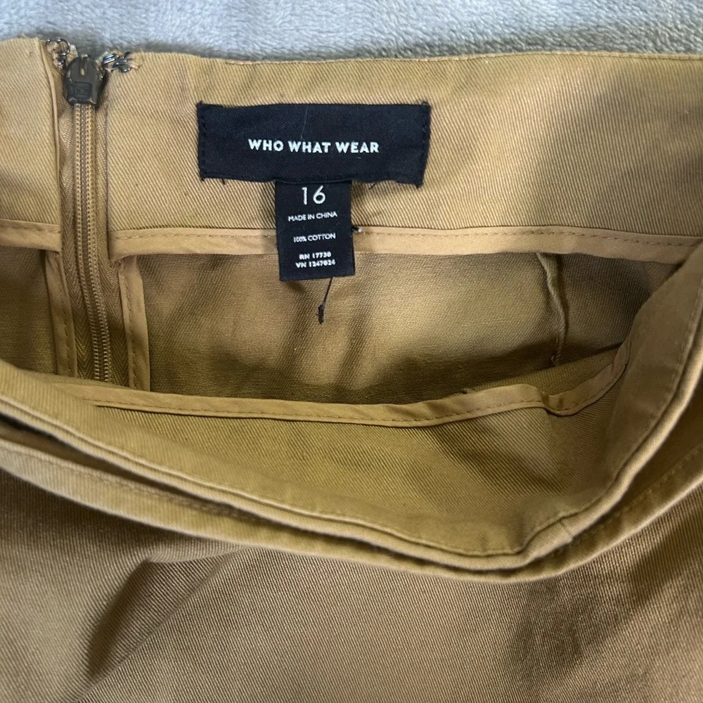 Who what wear wrap midi ruffle khaki skirt - Picture 5 of 8